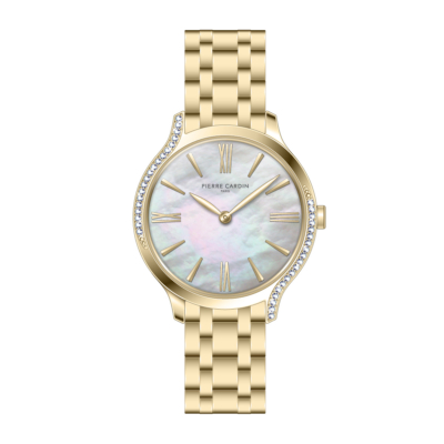 PIERRE CARDIN GAILLON REGAL ROSE GOLD STAINLESS STEEL MOTHER OF PEARL
