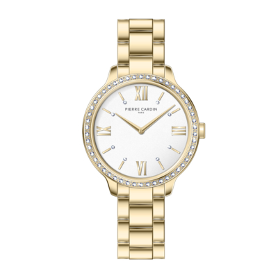 PIERRE CARDIN SAINT LOUIS SIMPLICITY CRYSTALS GOLD STAINLESS STEEL