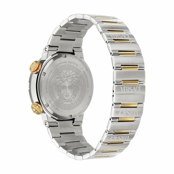 VERSACE GRECA LOGO DIVER TWO TONES STAINLESS STEEL
