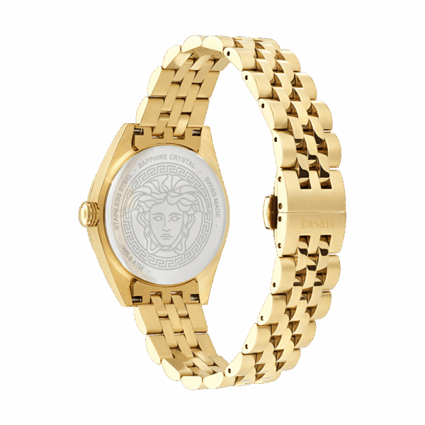 VERSACE V-CODE LADY GOLD STAINLESS STEEL BRACELET