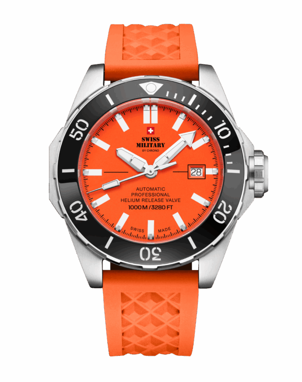 SWISS MILITARY BY CHRONO DIVER AUTOMATIC STAINLESS STEEL BRACELET