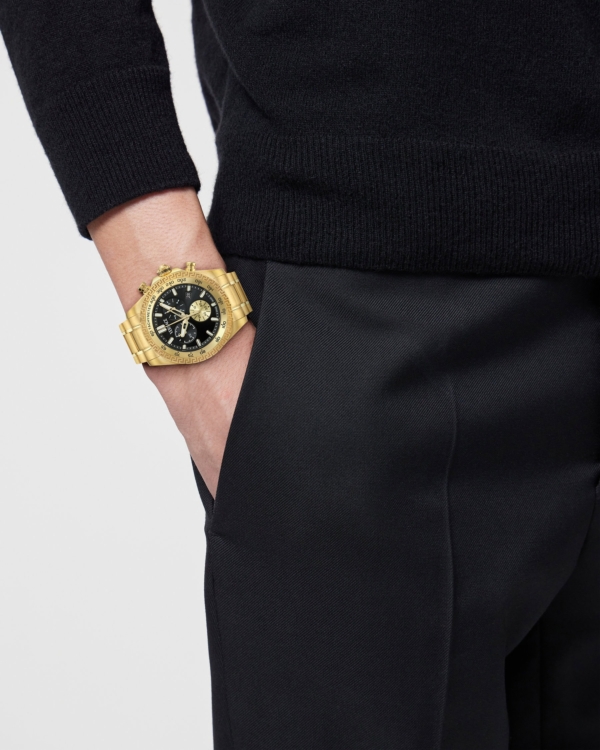 VERSACE CHRONO X GOLD STAINLESS STEEL BRACELET