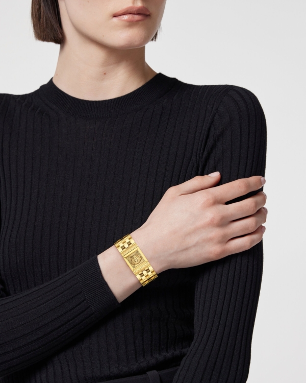 VERSACE REVEAL GOLD STAINLESS STEEL BRACELET