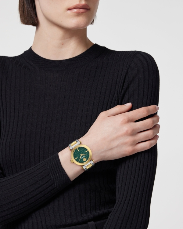 VERSACE GREEK GOLD STAINLESS STEEL BRACELET