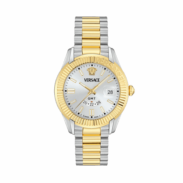 VERSACE APODIS TWO TONES STAINLESS STEEL BRACELET