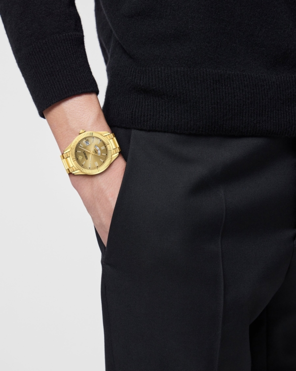 VERSACE APODIS GOLD STAINLESS STEEL BRACELET