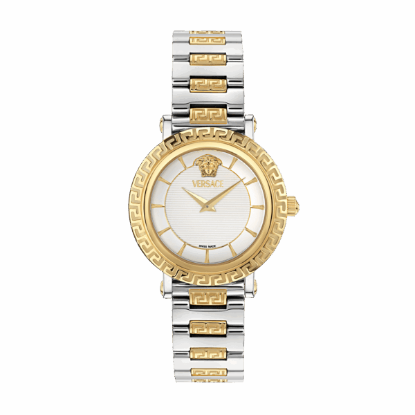VERSACE GRECA SPHERE NOVA TWO TONE STAINLESS STEEL BRACELET