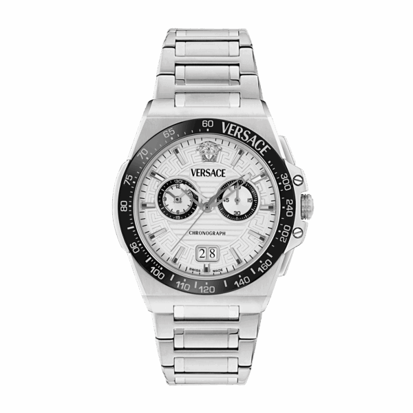 VERSACE GRECA REACTION STAINLESS STEEL BRACELET