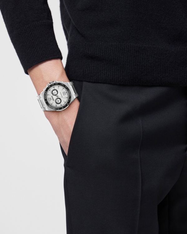VERSACE GRECA REACTION STAINLESS STEEL BRACELET