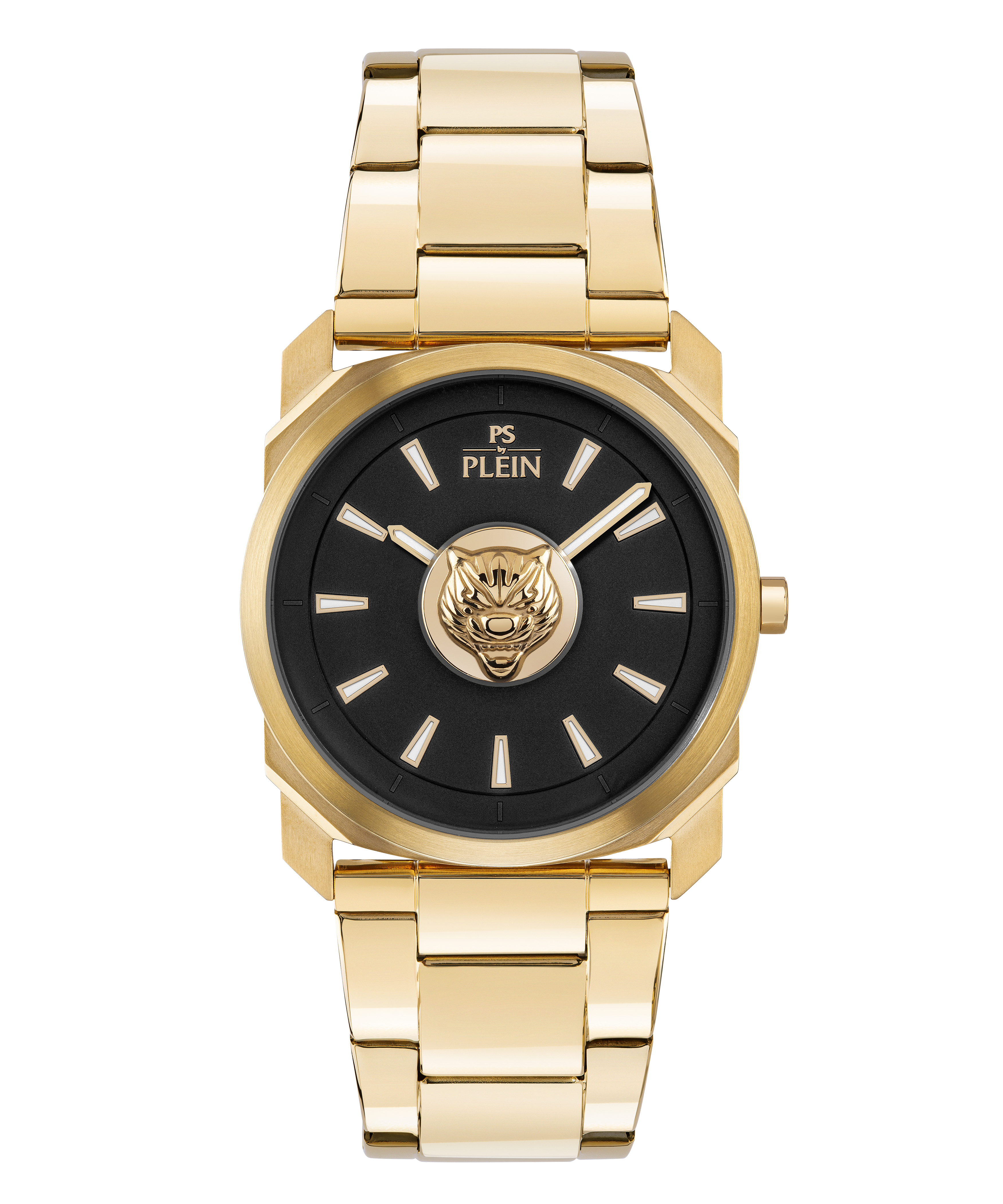 PLEIN SPORT DYNAMITE 40MM BLACK DIAL WITH GOLD STAINLESS STEEL BRACELET