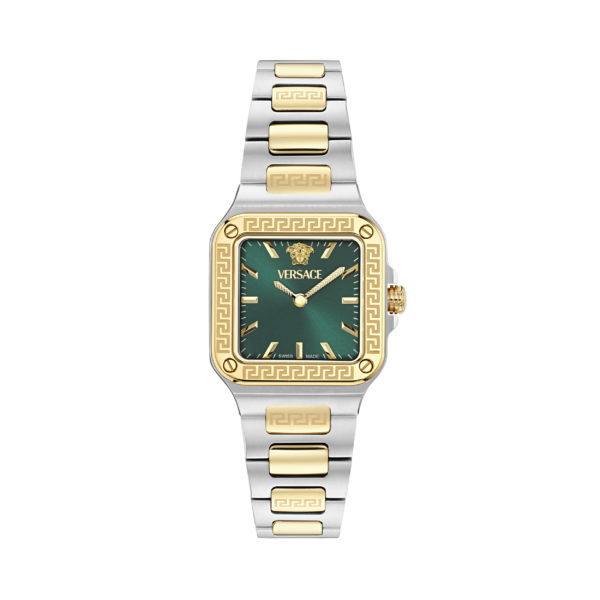 VERSACE GRECA EDGE TWO TONE STAINLESS STEEL BRACELET